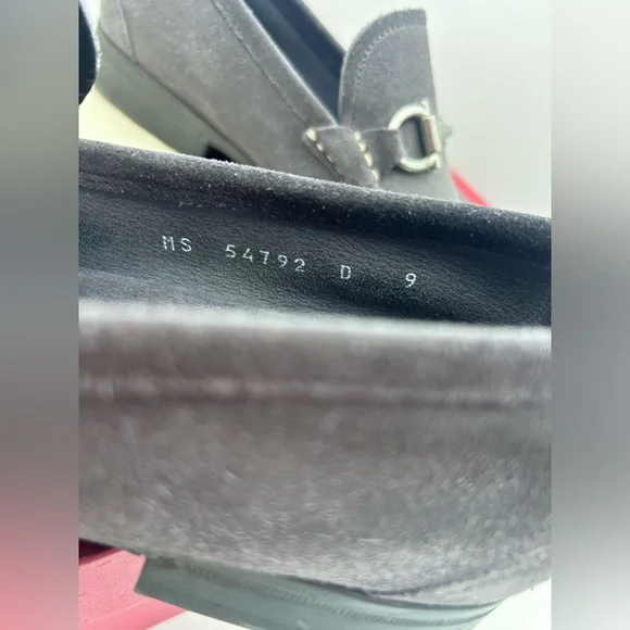 Salvatore Ferragamo Gancini Bit Loafers Men's US 9 D Gray Suede Leather Silver - Picture 12 of 15